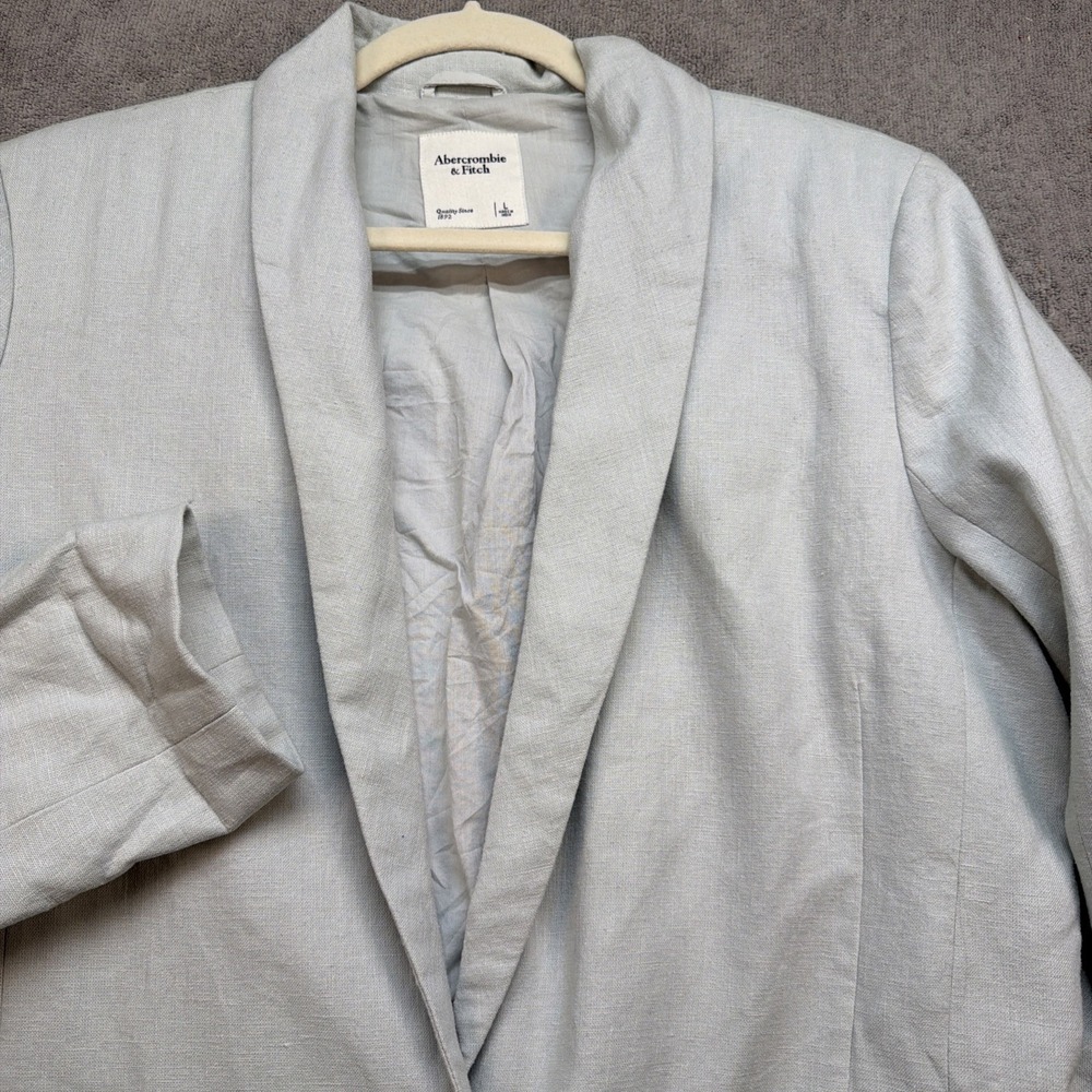 Abercrombie & Fitch Linen Blend Blazer Pale Green Spring Jacket Large‎